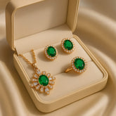 Zircon Locket Set-54 (Green)